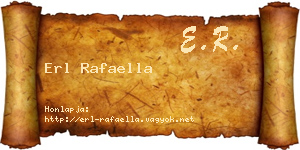 Erl Rafaella névjegykártya